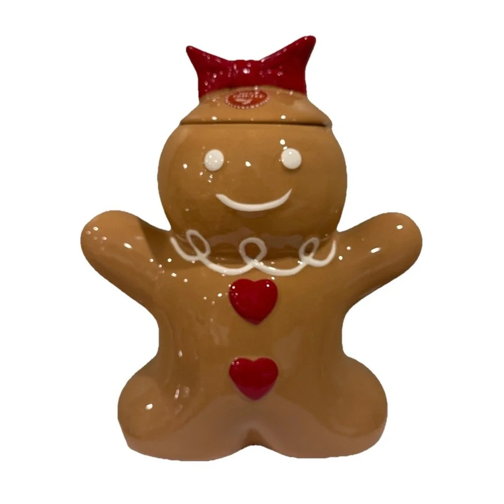 Peppermint & Pine Gingerbread Girl Christmas Holiday Cookie Jar Viral TIKTOK New